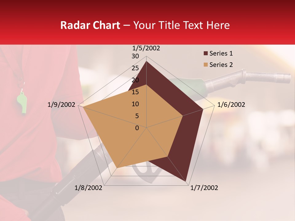 A Person Holding A Gas Pump In Their Hand PowerPoint Template