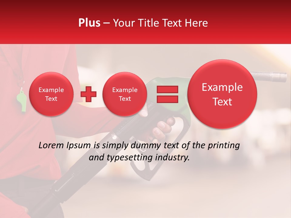 A Person Holding A Gas Pump In Their Hand PowerPoint Template