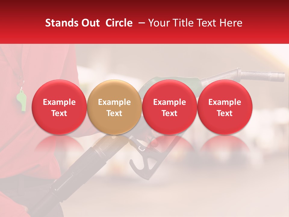 A Person Holding A Gas Pump In Their Hand PowerPoint Template