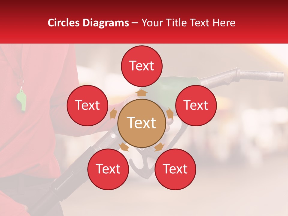 A Person Holding A Gas Pump In Their Hand PowerPoint Template