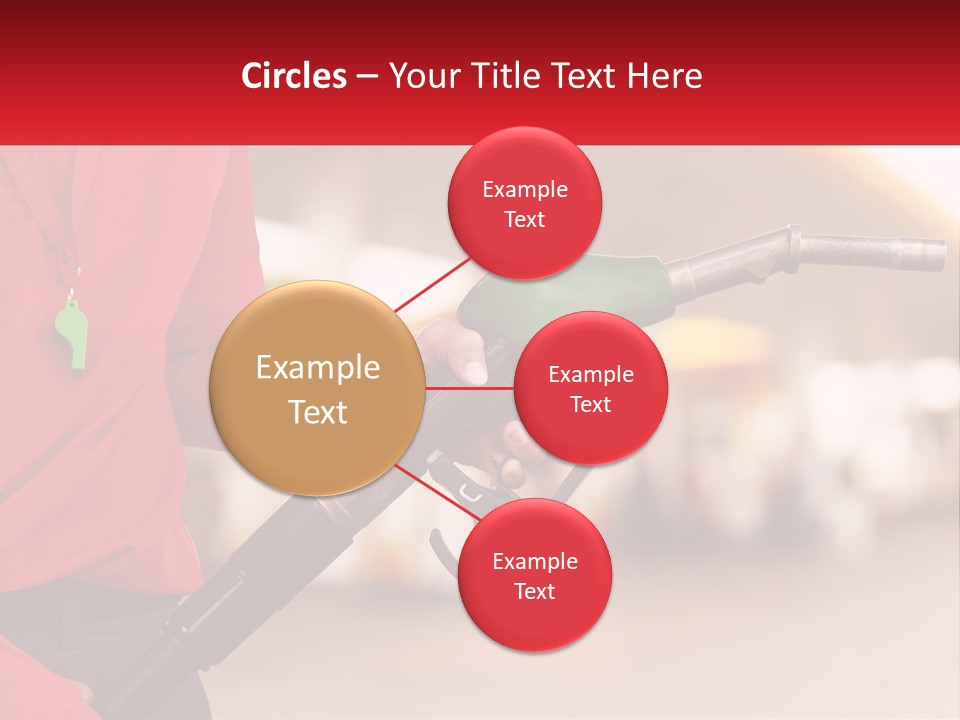 A Person Holding A Gas Pump In Their Hand PowerPoint Template