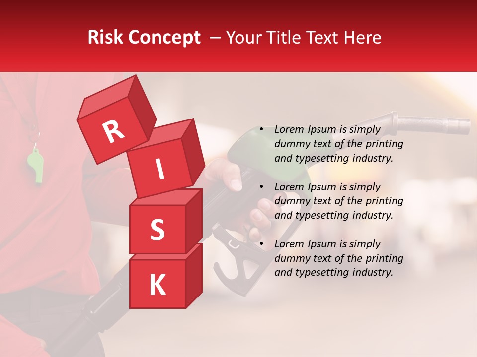 A Person Holding A Gas Pump In Their Hand PowerPoint Template