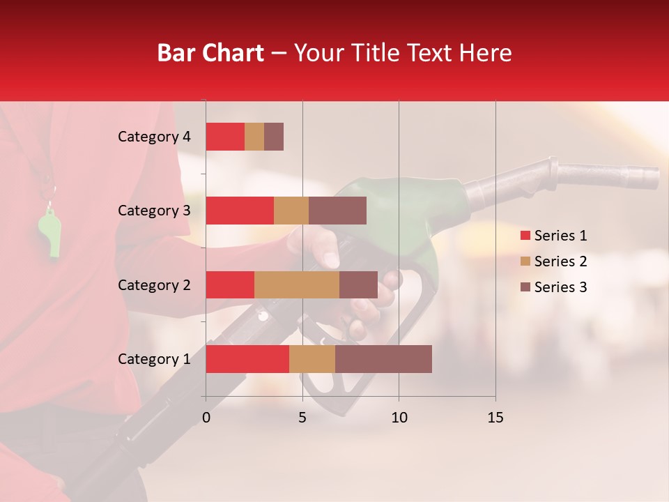 A Person Holding A Gas Pump In Their Hand PowerPoint Template