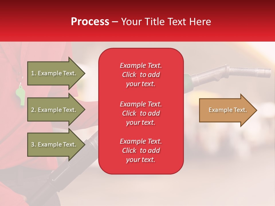 A Person Holding A Gas Pump In Their Hand PowerPoint Template