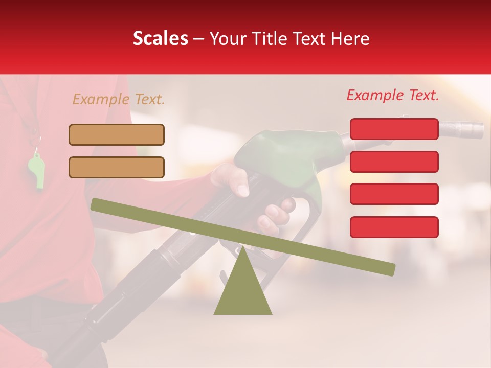 A Person Holding A Gas Pump In Their Hand PowerPoint Template