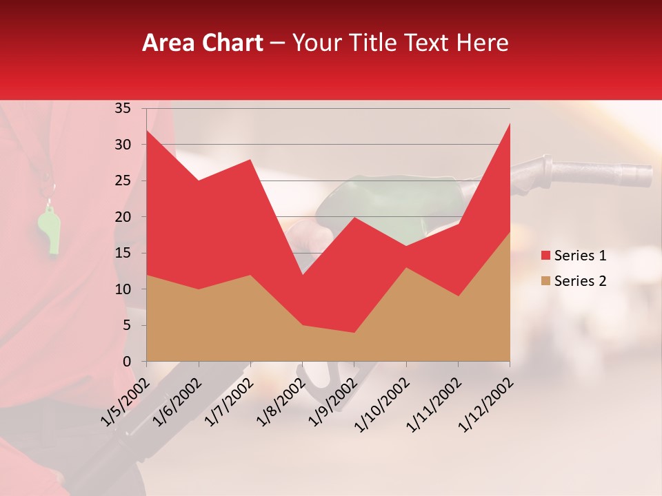 A Person Holding A Gas Pump In Their Hand PowerPoint Template