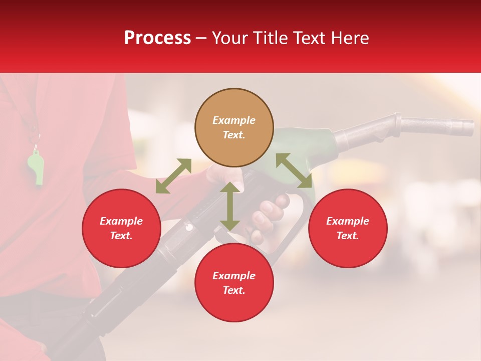 A Person Holding A Gas Pump In Their Hand PowerPoint Template