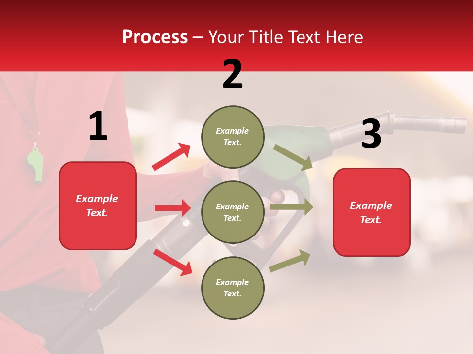 A Person Holding A Gas Pump In Their Hand PowerPoint Template