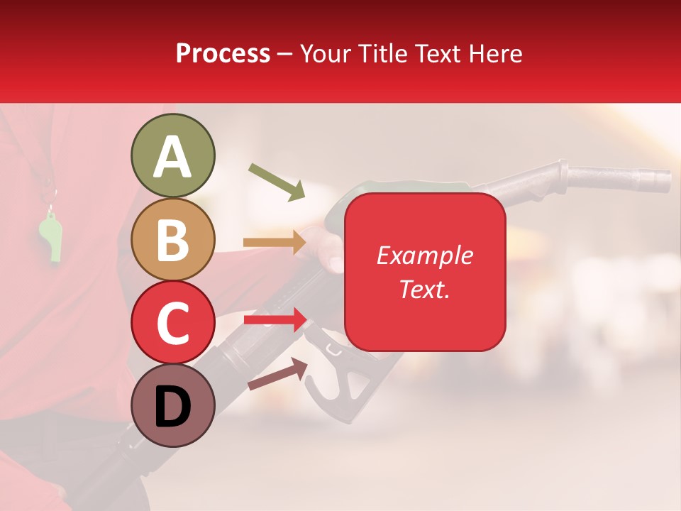 A Person Holding A Gas Pump In Their Hand PowerPoint Template