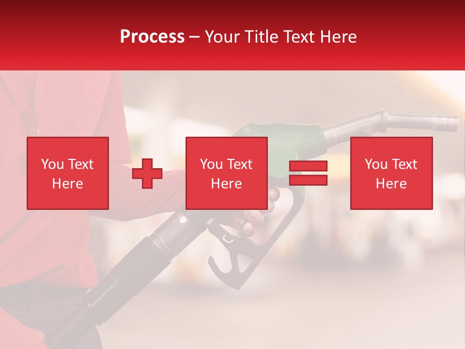 A Person Holding A Gas Pump In Their Hand PowerPoint Template