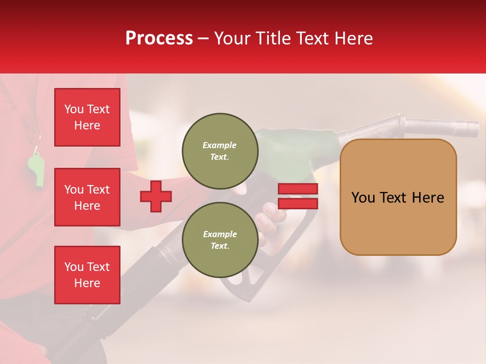 A Person Holding A Gas Pump In Their Hand PowerPoint Template