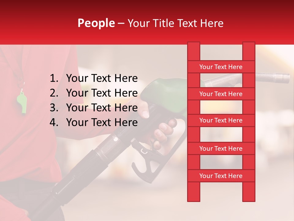 A Person Holding A Gas Pump In Their Hand PowerPoint Template
