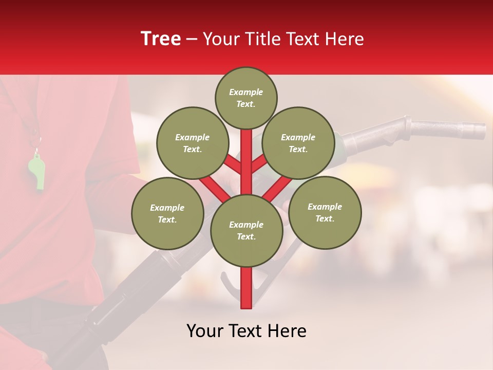 A Person Holding A Gas Pump In Their Hand PowerPoint Template