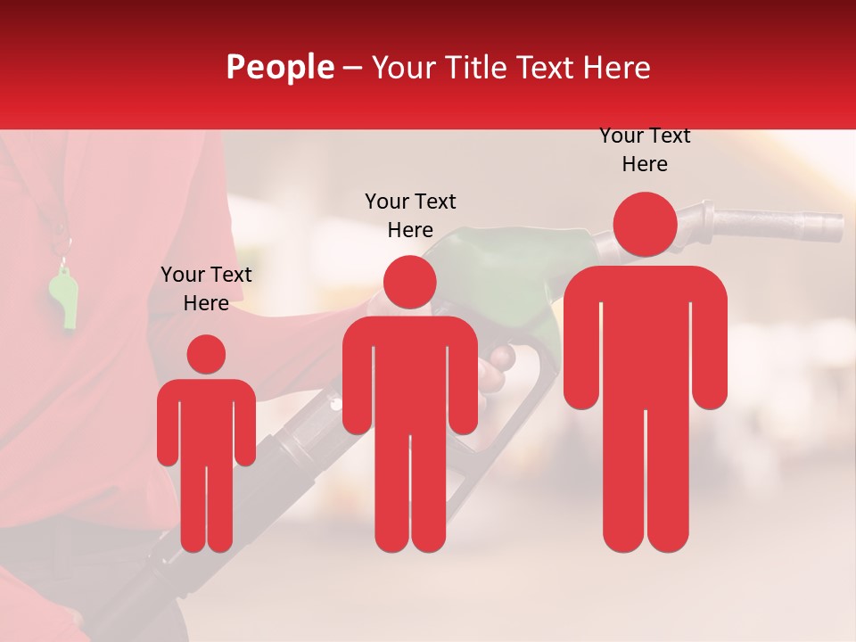A Person Holding A Gas Pump In Their Hand PowerPoint Template