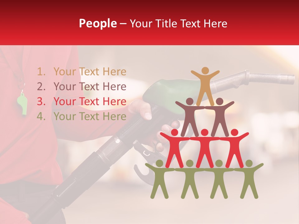 A Person Holding A Gas Pump In Their Hand PowerPoint Template