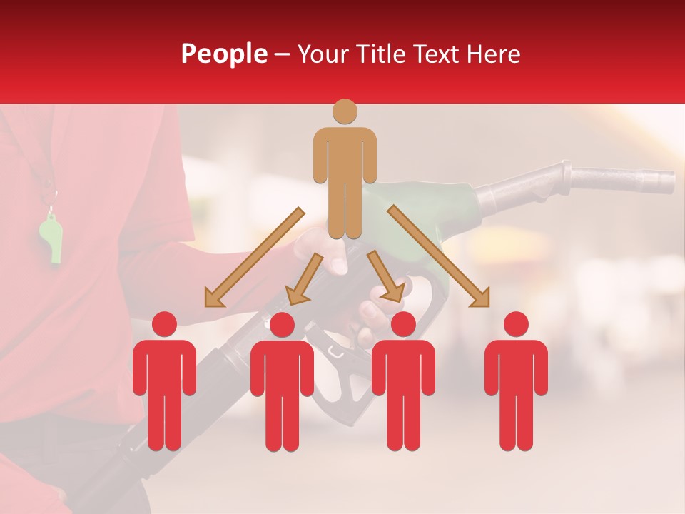 A Person Holding A Gas Pump In Their Hand PowerPoint Template