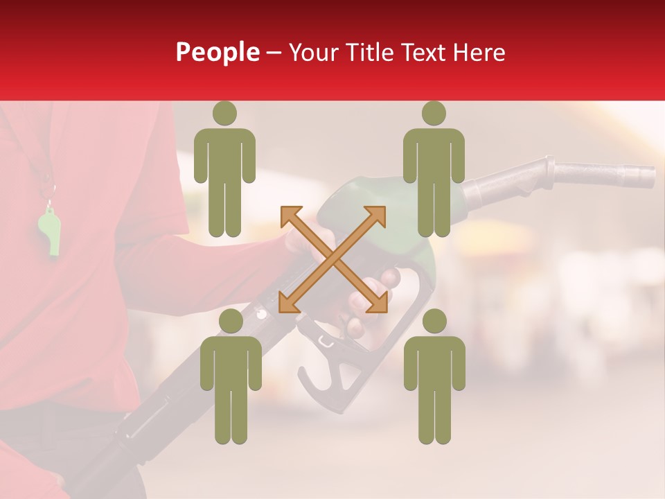 A Person Holding A Gas Pump In Their Hand PowerPoint Template