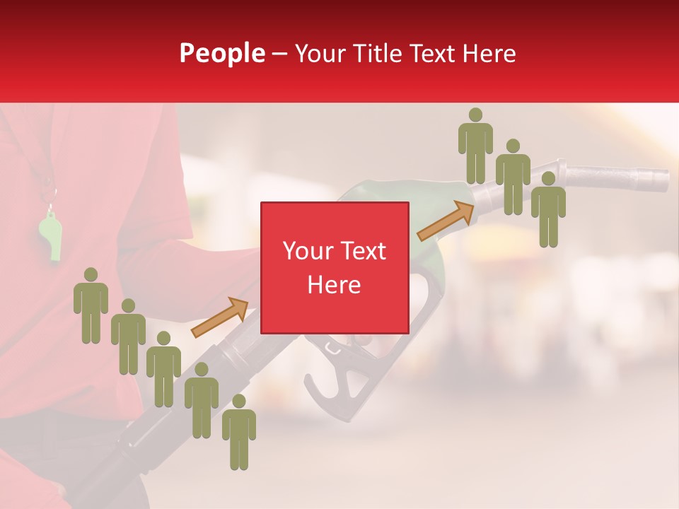 A Person Holding A Gas Pump In Their Hand PowerPoint Template