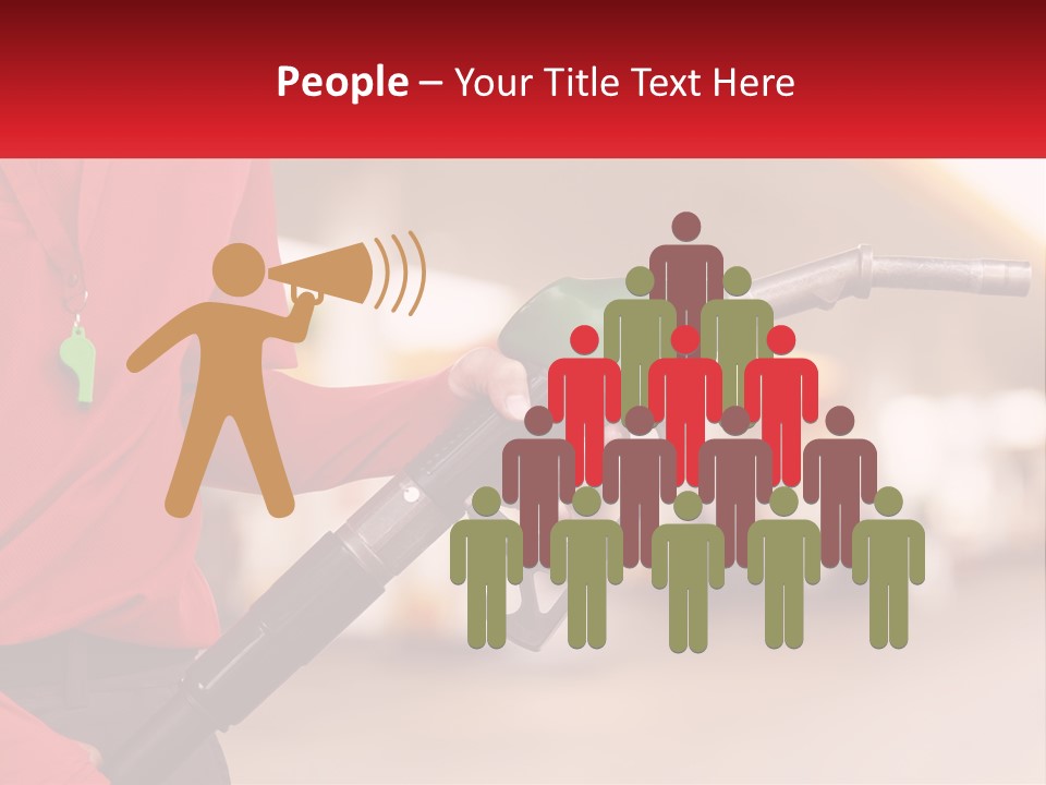 A Person Holding A Gas Pump In Their Hand PowerPoint Template