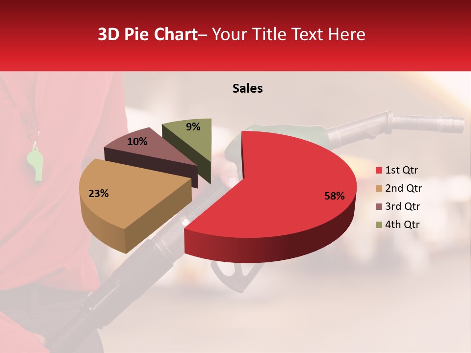 A Person Holding A Gas Pump In Their Hand PowerPoint Template