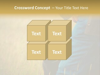 A Person Holding A Black Dog In A Field PowerPoint Template