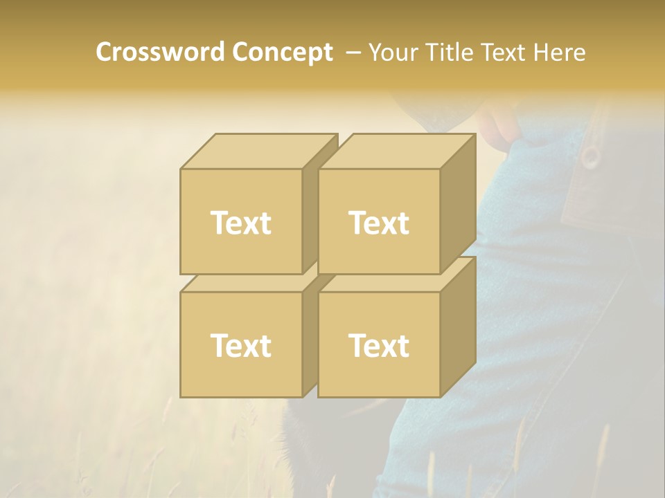 A Person Holding A Black Dog In A Field PowerPoint Template