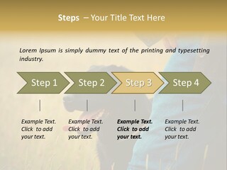 A Person Holding A Black Dog In A Field PowerPoint Template