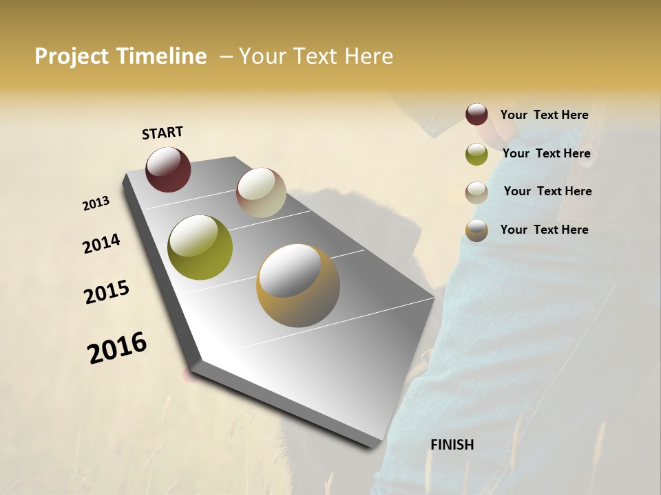 A Person Holding A Black Dog In A Field PowerPoint Template