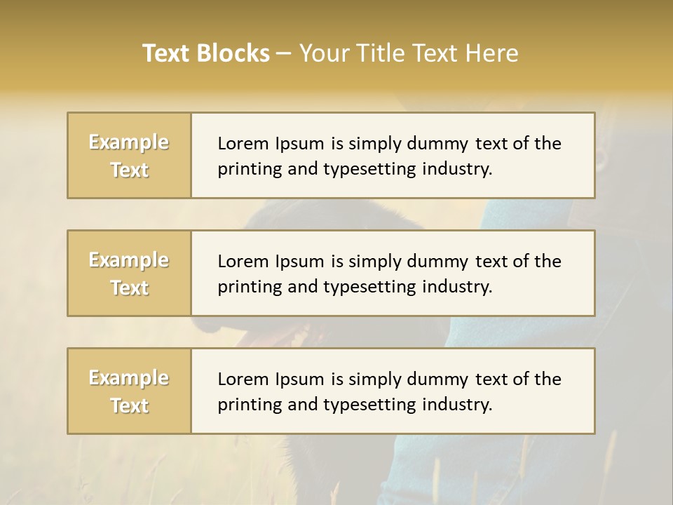 A Person Holding A Black Dog In A Field PowerPoint Template