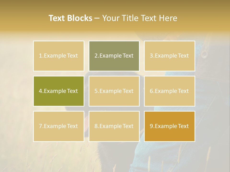 A Person Holding A Black Dog In A Field PowerPoint Template