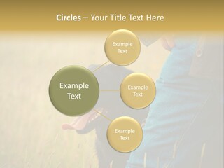 A Person Holding A Black Dog In A Field PowerPoint Template