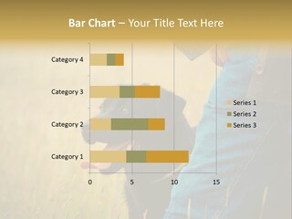 A Person Holding A Black Dog In A Field PowerPoint Template