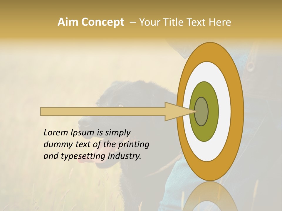 A Person Holding A Black Dog In A Field PowerPoint Template