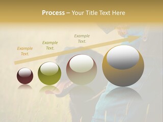 A Person Holding A Black Dog In A Field PowerPoint Template