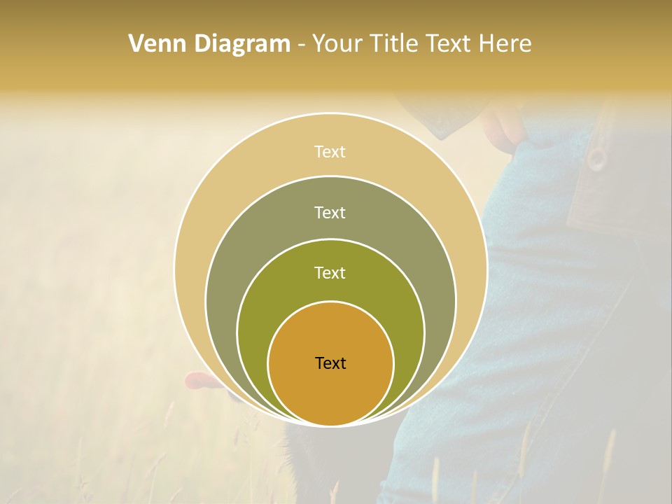 A Person Holding A Black Dog In A Field PowerPoint Template