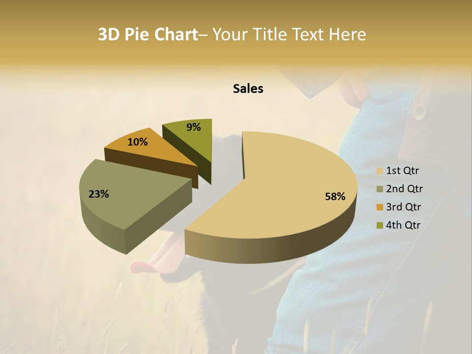 A Person Holding A Black Dog In A Field PowerPoint Template