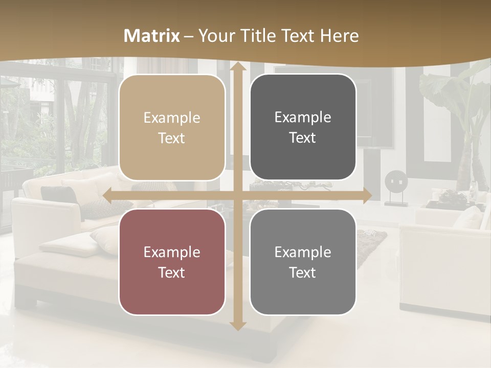A Living Room With A Couch A Chair And A Television PowerPoint Template