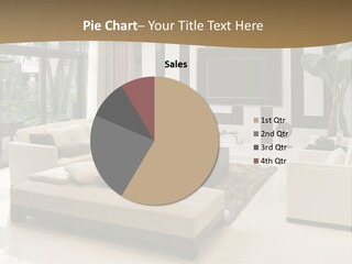 A Living Room With A Couch A Chair And A Television PowerPoint Template