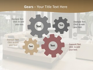 A Living Room With A Couch A Chair And A Television PowerPoint Template