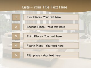 A Living Room With A Couch A Chair And A Television PowerPoint Template