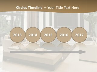 A Living Room With A Couch A Chair And A Television PowerPoint Template