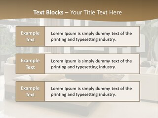 A Living Room With A Couch A Chair And A Television PowerPoint Template