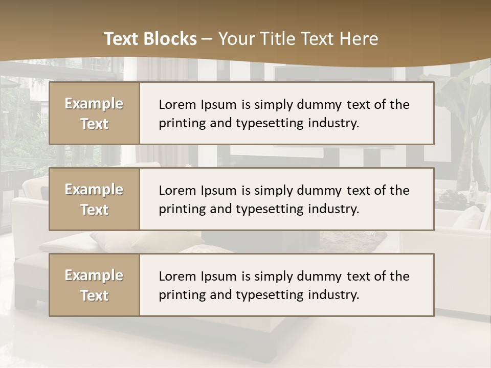 A Living Room With A Couch A Chair And A Television PowerPoint Template