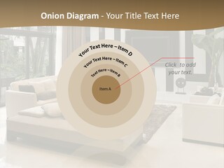 A Living Room With A Couch A Chair And A Television PowerPoint Template