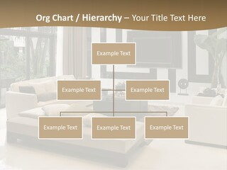 A Living Room With A Couch A Chair And A Television PowerPoint Template