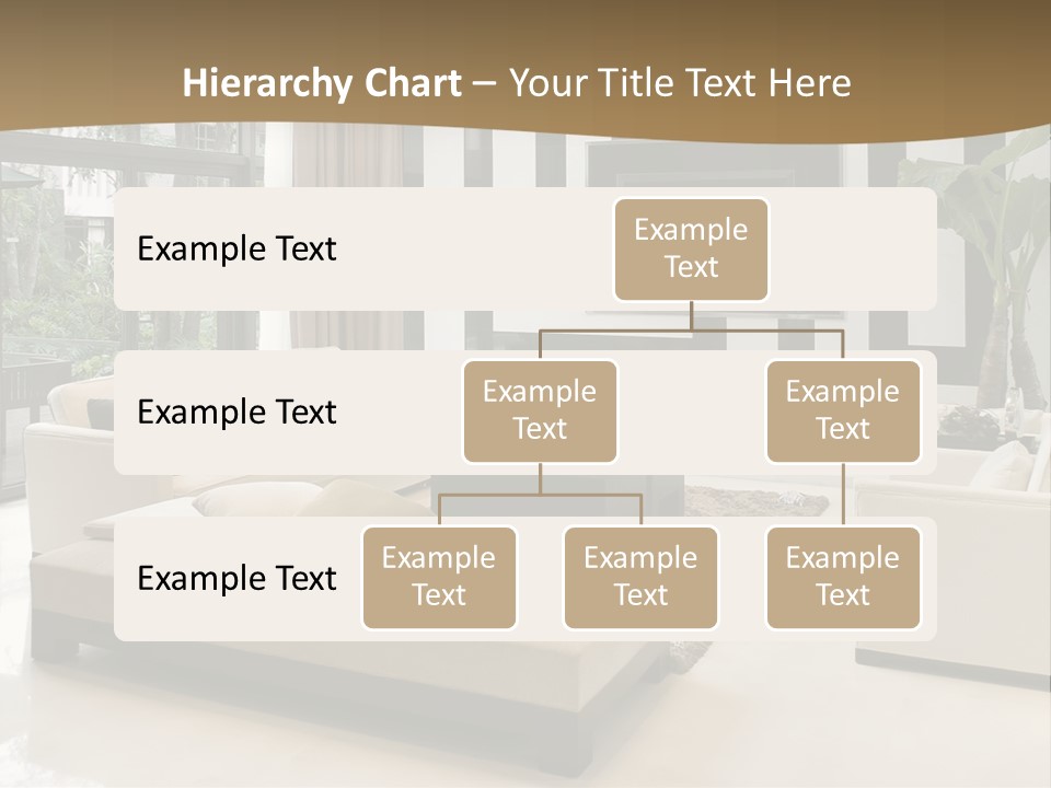 A Living Room With A Couch A Chair And A Television PowerPoint Template