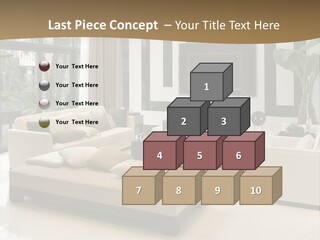 A Living Room With A Couch A Chair And A Television PowerPoint Template