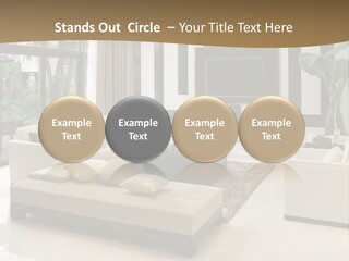 A Living Room With A Couch A Chair And A Television PowerPoint Template