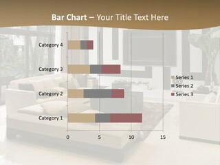 A Living Room With A Couch A Chair And A Television PowerPoint Template