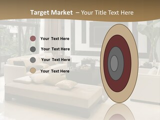 A Living Room With A Couch A Chair And A Television PowerPoint Template